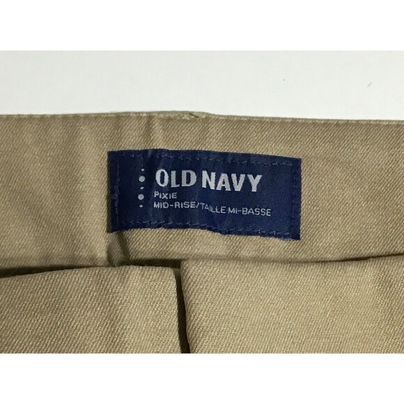 Old Navy Pixie Pants Chino Womens Sz 6 Mid Rise Tan Light Brown Ankle Preppy - Picture 6 of 14